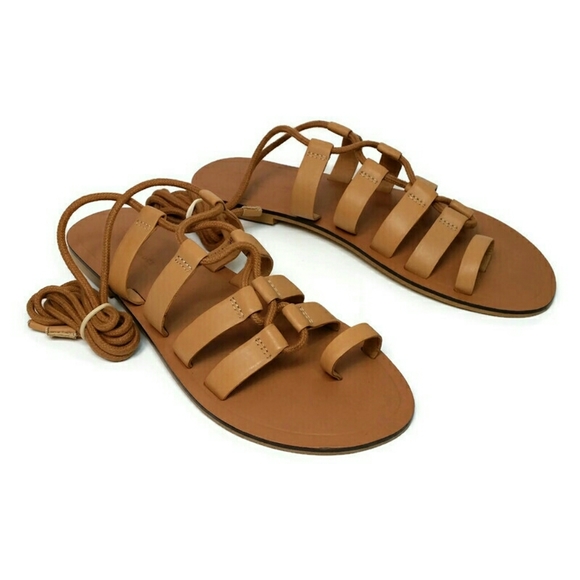 ASOS Design Shoes - ASOS DESIGN Violet Tie Leg Flat Gladiator Sandals